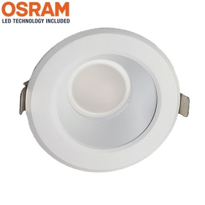 Φωτιστικό LED Στρογγυλό Χωνευτό 20W 230V 1800lm 60° 6500K Ψυχρό Φως Osram LED